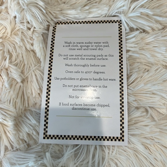 MacKenzie-Childs Small Courtly Check Oval Gratin Enamel Dish - Picture 13 of 14